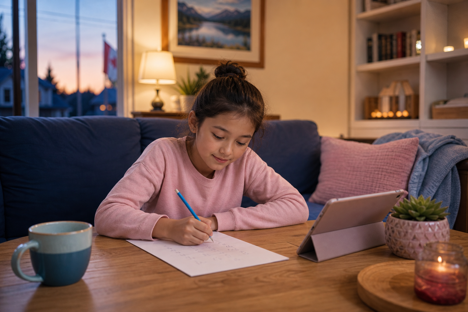 Doing math practice at home on your own schedule instead of travelling to scheduled tutoring appointments